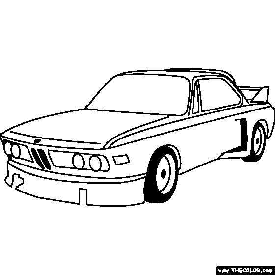 1972 bmw 30 csl coloring page