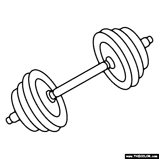 Barbell Coloring Page