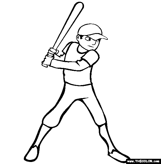 Baseball Coloring Page  Free Baseball Online Coloring
