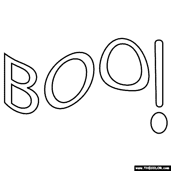 Boo Coloring Page