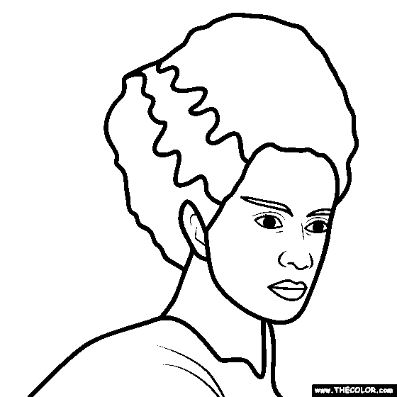 Bride of Frankenstein Coloring Page