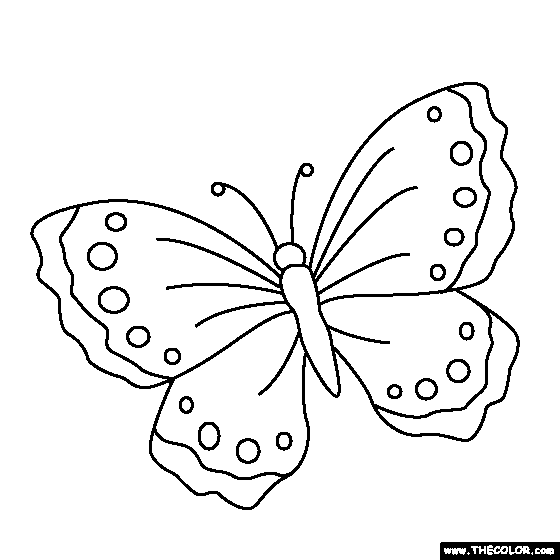 Butterfly Online Coloring Pages | TheColor.com