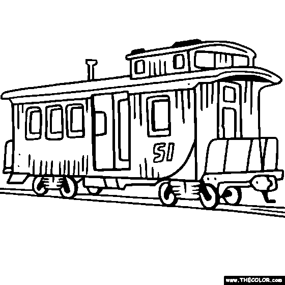 Coloring Steam Train - Free printable Coloring pages for kids