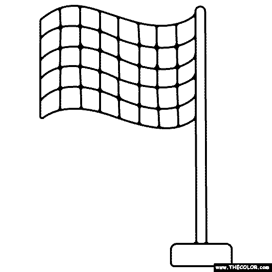 Checkered Flag Coloring Page