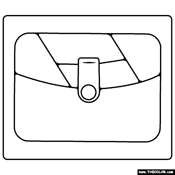 Coin Purse Coloring Page
