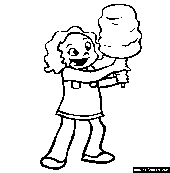 Cotton Candy Coloring Page Free Cotton Candy Online Coloring