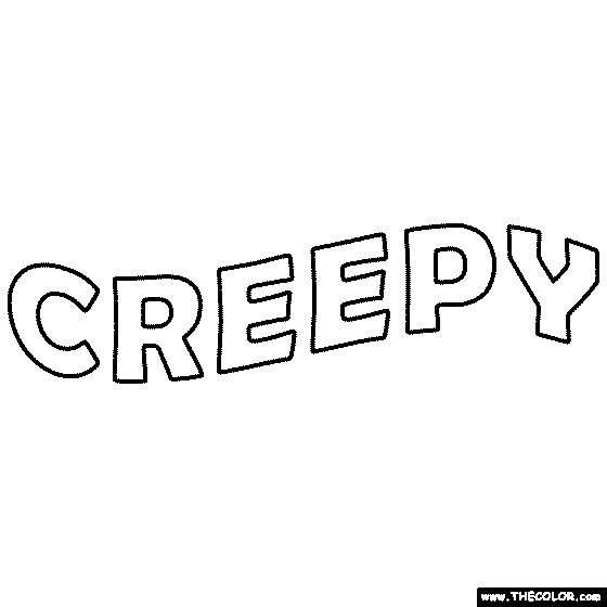 Creepy Coloring Page