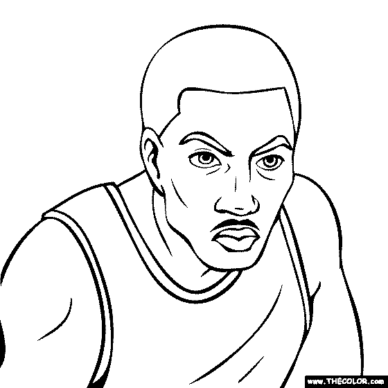 lebron james dunking coloring pages