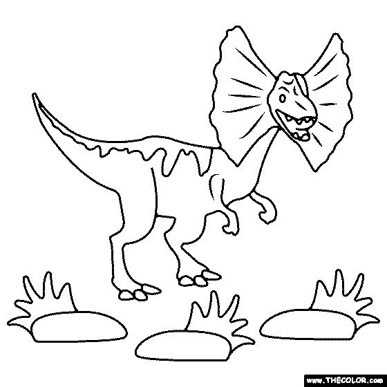 Dilophosaurus Coloring Page