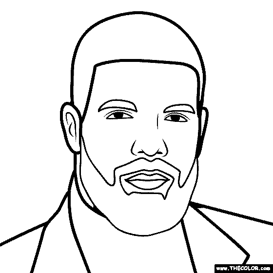 drake rapper coloring pages