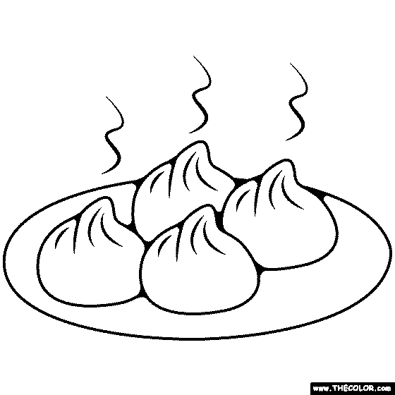 Dumplings Coloring Page