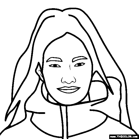 Eileen Gu Coloring Page