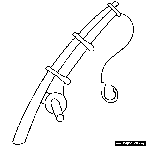 Coloring Pages Of Fishing Poles boringpop com