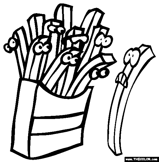 coloring pages of fries