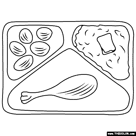Frozen TV Dinner Coloring Page