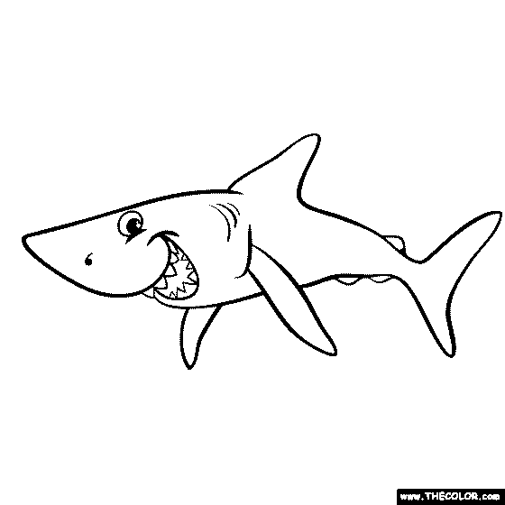 real great white shark coloring page