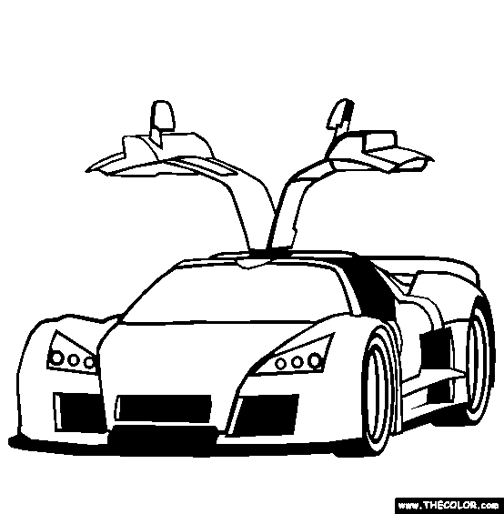 Supercars And Prototype Cars Online Coloring Pages Page 1
