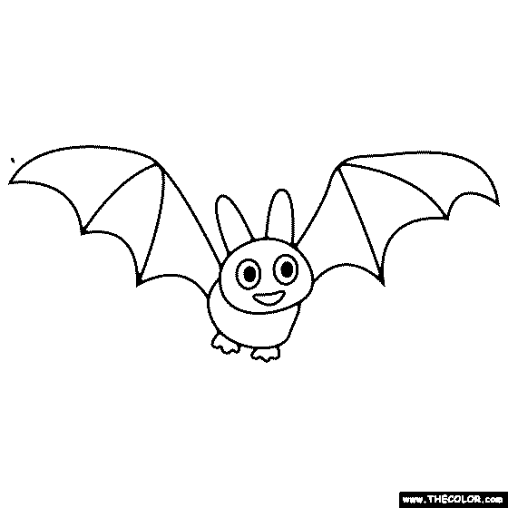 Halloween Bat Coloring Page