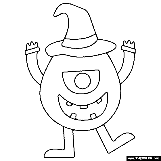 Halloween Monster Coloring Page