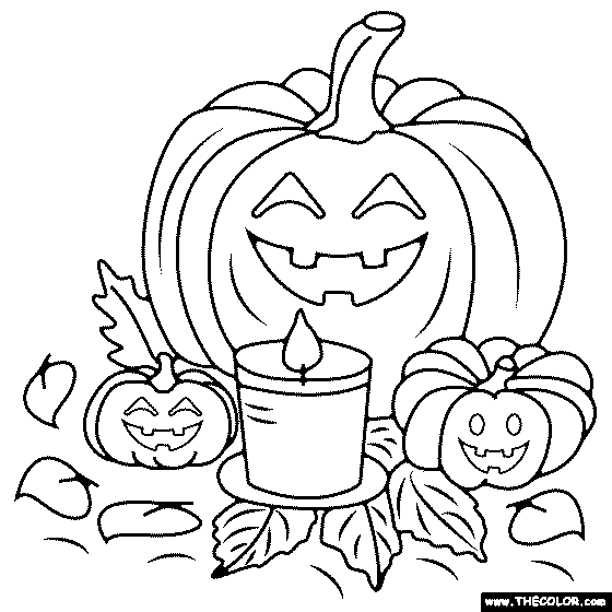 Halloween Pumpkins Coloring Page