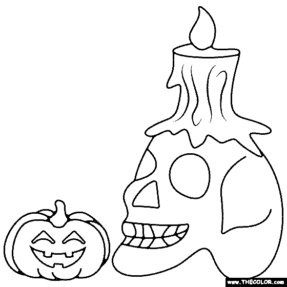 Halloween Skull Coloring Page