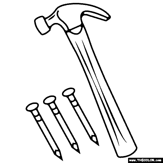 hammer coloring page