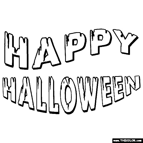 Happy Halloween Coloring Page