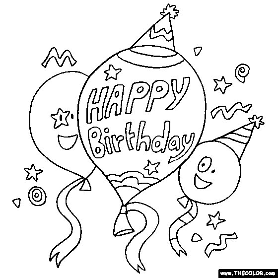 birthday online coloring pages