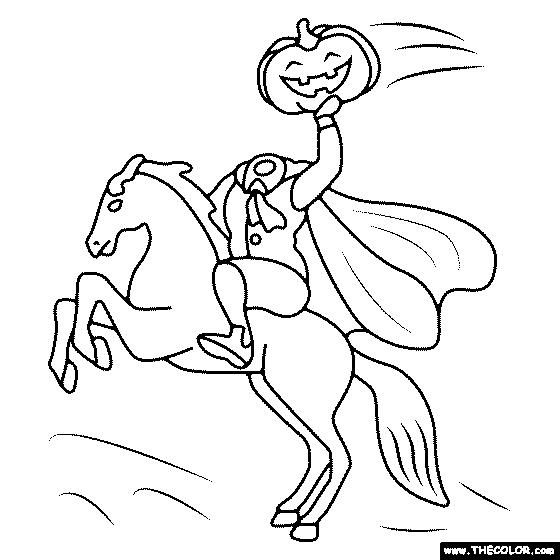 Headless Horseman Coloring Page