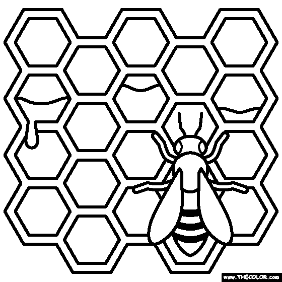honeycomb coloring page