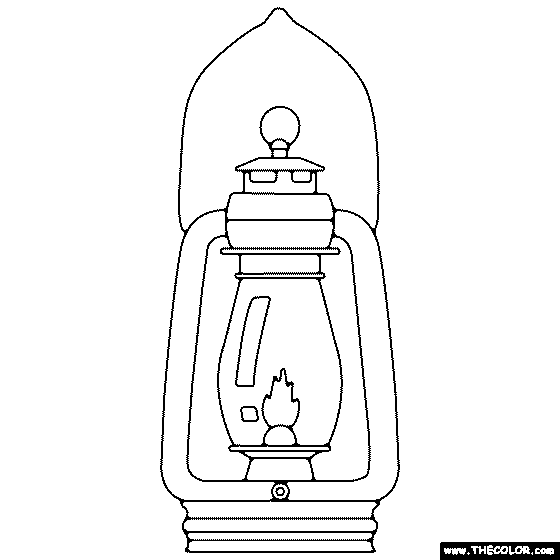 Lantern Coloring Page