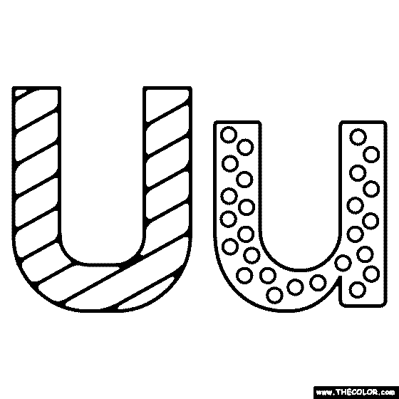 U Coloring Pages