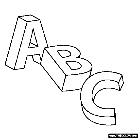 ABC Coloring Page