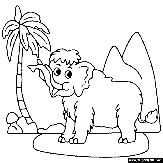 Mammuthus Coloring Page