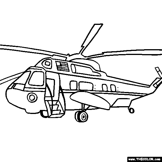 Download Helicopter and Military Chopper Online Coloring Pages
