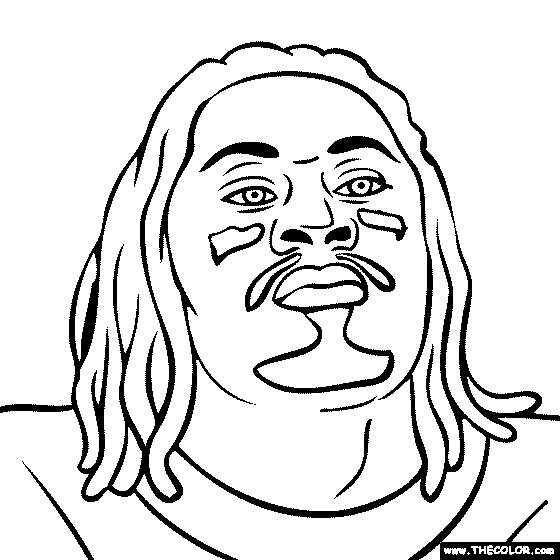 Marshawn Lynch Coloring Page