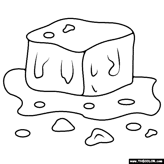 Melting Ice Coloring Page