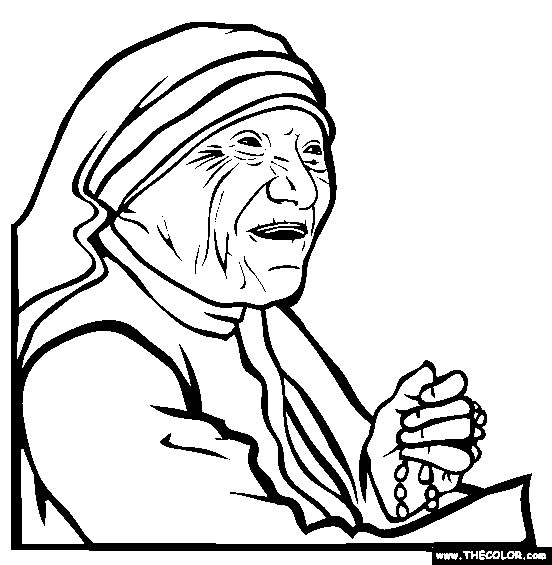 Mother Theresa Coloring Page
