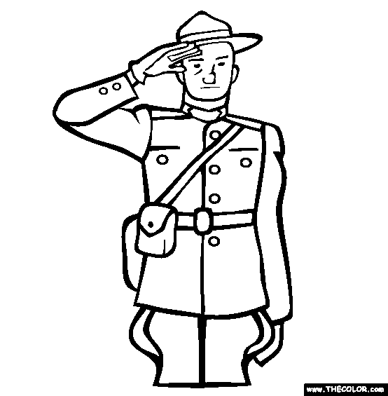 Mountie Coloring Page | Free Mountie Online Coloring