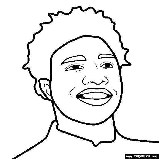 Noah Lyles Coloring Page