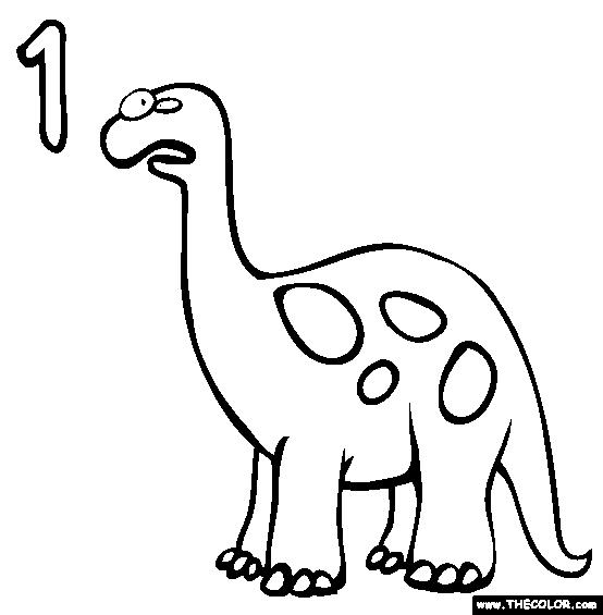 number 1 coloring page