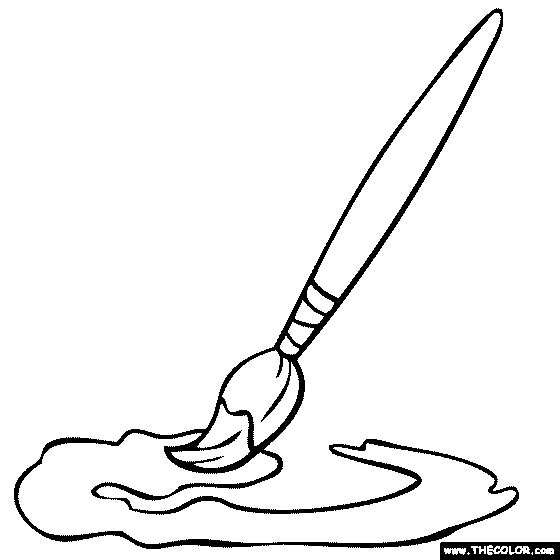  Paint Brush Coloring Page 2