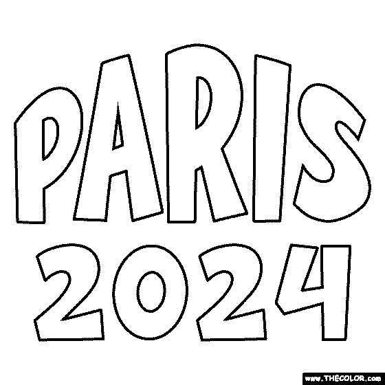 Paris 2024 Coloring Page