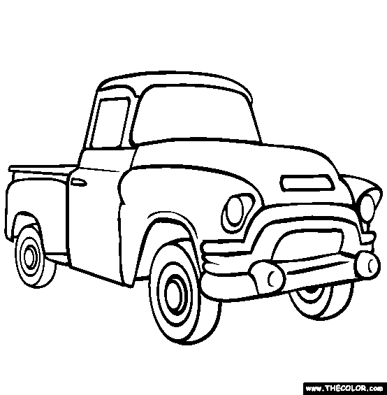 coloring pages of old chevy trucks