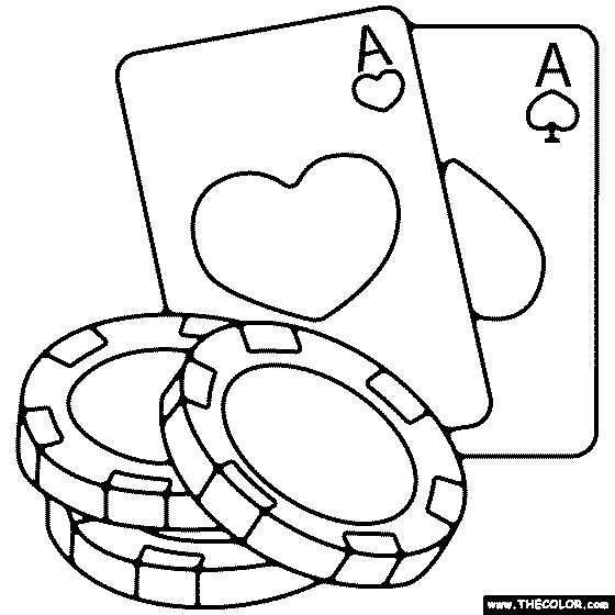 Playing Cards Drawing Pages