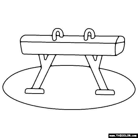 Pommel Horse Apparatus Coloring Page