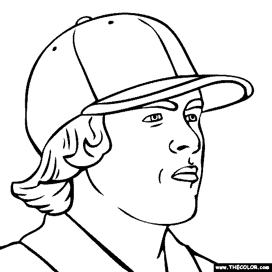 Ricky Fowler Coloring Page