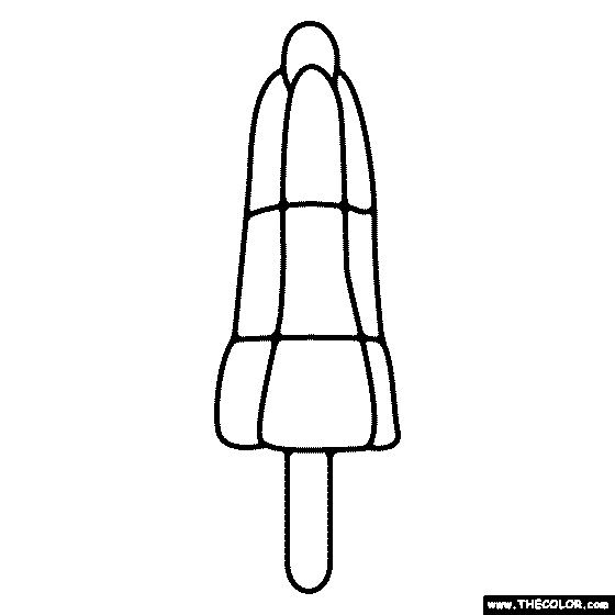 Rocket Popsicle Coloring Page