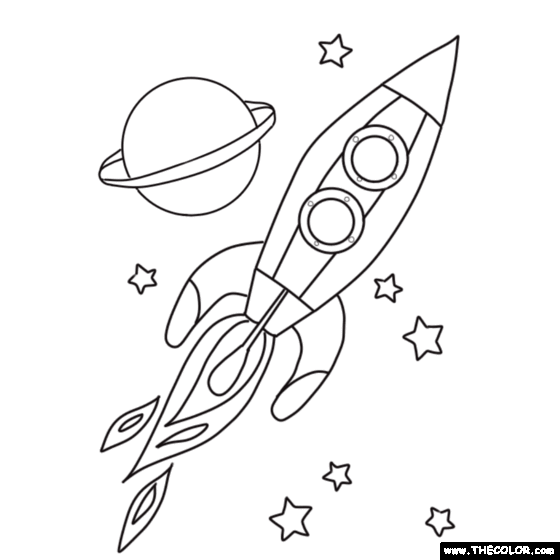 Rocket Coloring Page