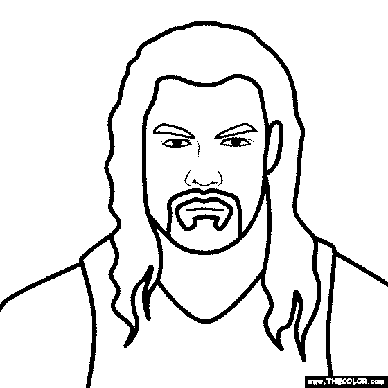 Roman Reigns Coloring Page